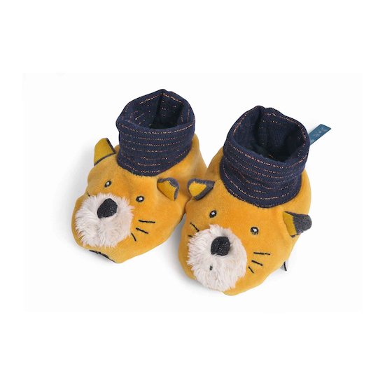 Moulin Roty Chaussons chat Lulu Les Moustaches Mixte 0-6 mois