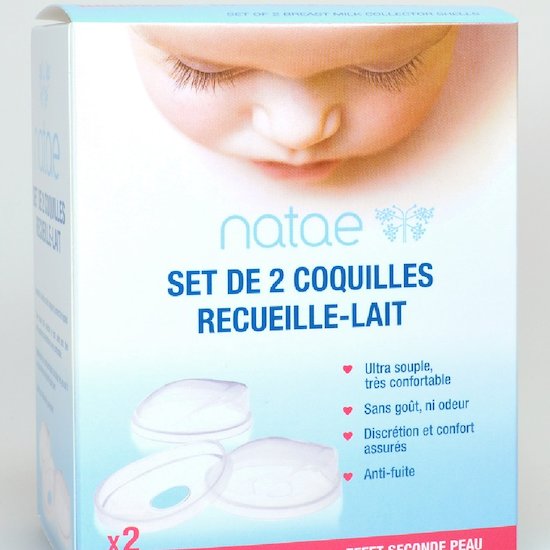 Natae 2 coquilles recueille-lait silicone  