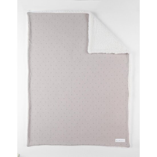 Noukie's Couverture tricot avec sherpa M&M24 Beige 75x100 cm