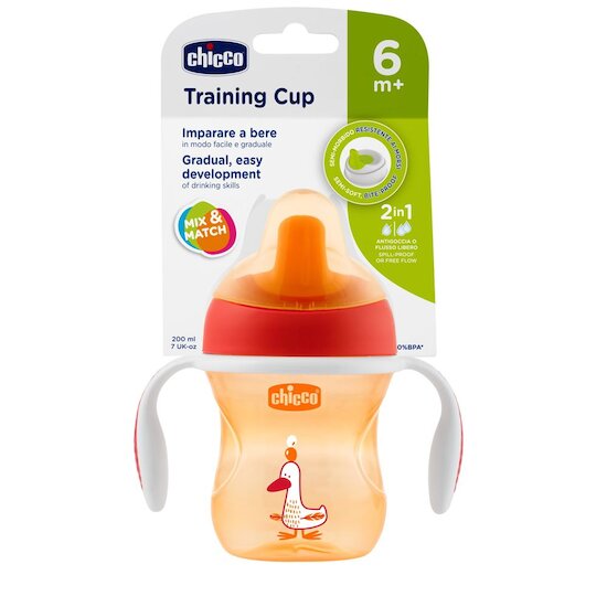 Chicco Tasse Training à bec vert ou orange 6 mois