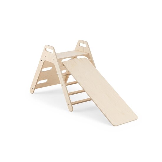 Mamatoyz Piky set triangle pikler+Toboggan/Escalade Naturel 