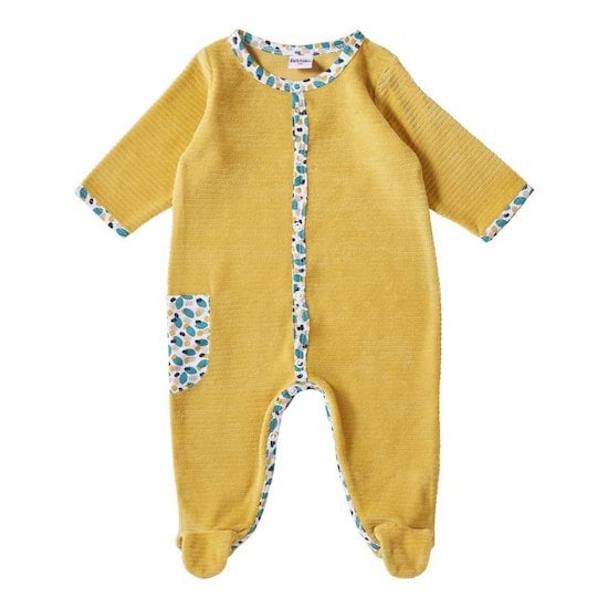 BB&Co Pyjama en velours Dors-bien Baby Pop Ocre / Imp. Multicolore 6 mois