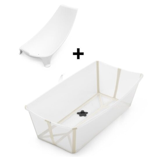 Stokke Pack Flexi Bath X-Large baignoire avec support Transparent Sandy Beige 