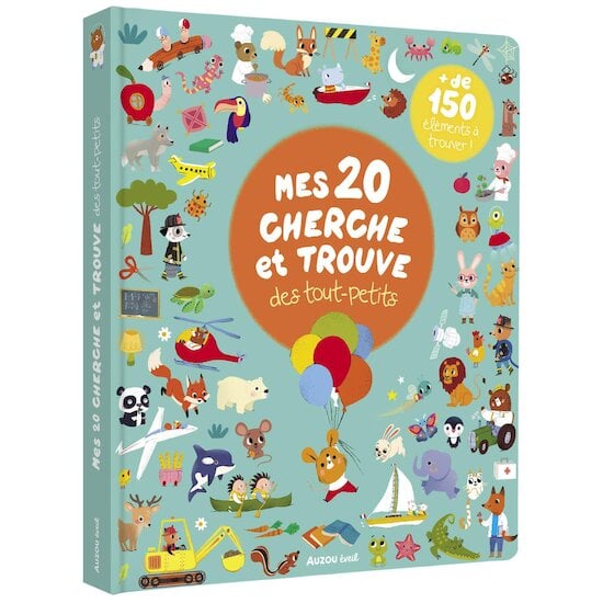 Auzou Livre Mes 20 cherche et trouve des tout-petits Multicolore 