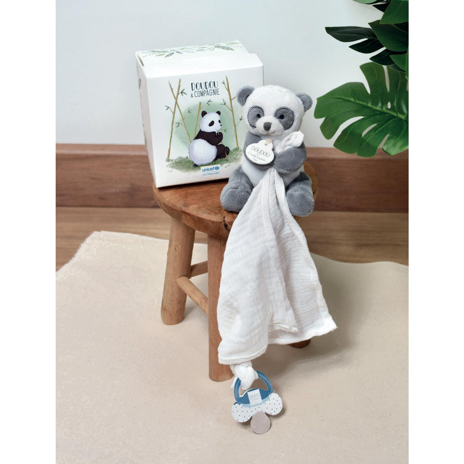 Peluche Doudou & compagnie Unicef - Panda & Bébé