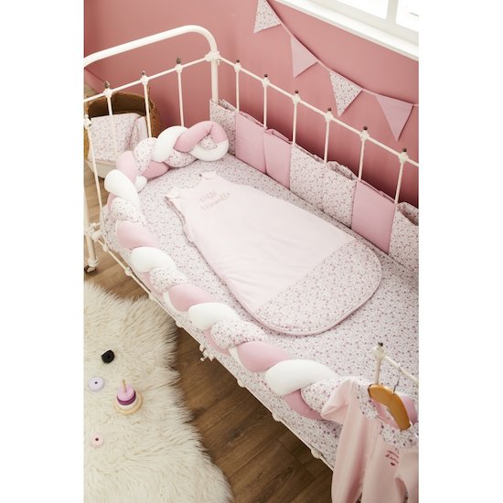 Tour de lit bébé garçon en Liberty étoiles multicolores et percale de coton