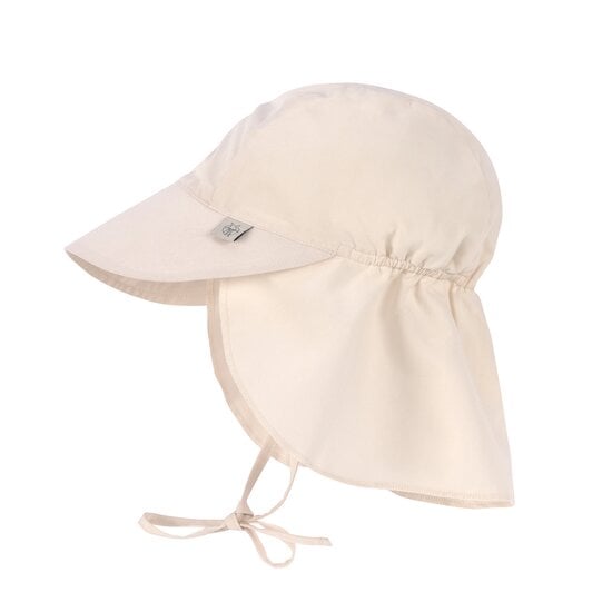 Lässig Casquette protège nuque Blanc cassé 6-18 mois