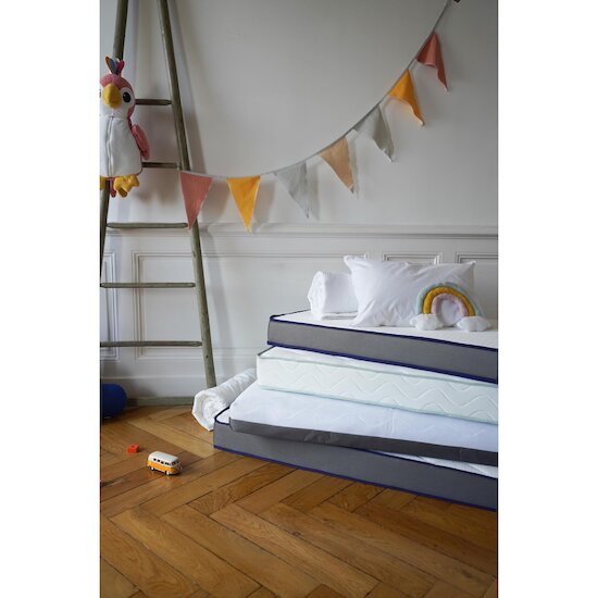 Mon P'tit Dodo Matelas 3D Dream ultra respirant Blanc/Anthracite  Mon P'tit Dodo Matelas 3D Dream ultra respirant Blanc/Anthracite