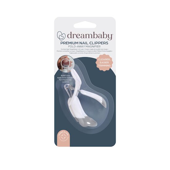 Dreambaby Coupe-ongles premium avec loupe Gris/Blanc 