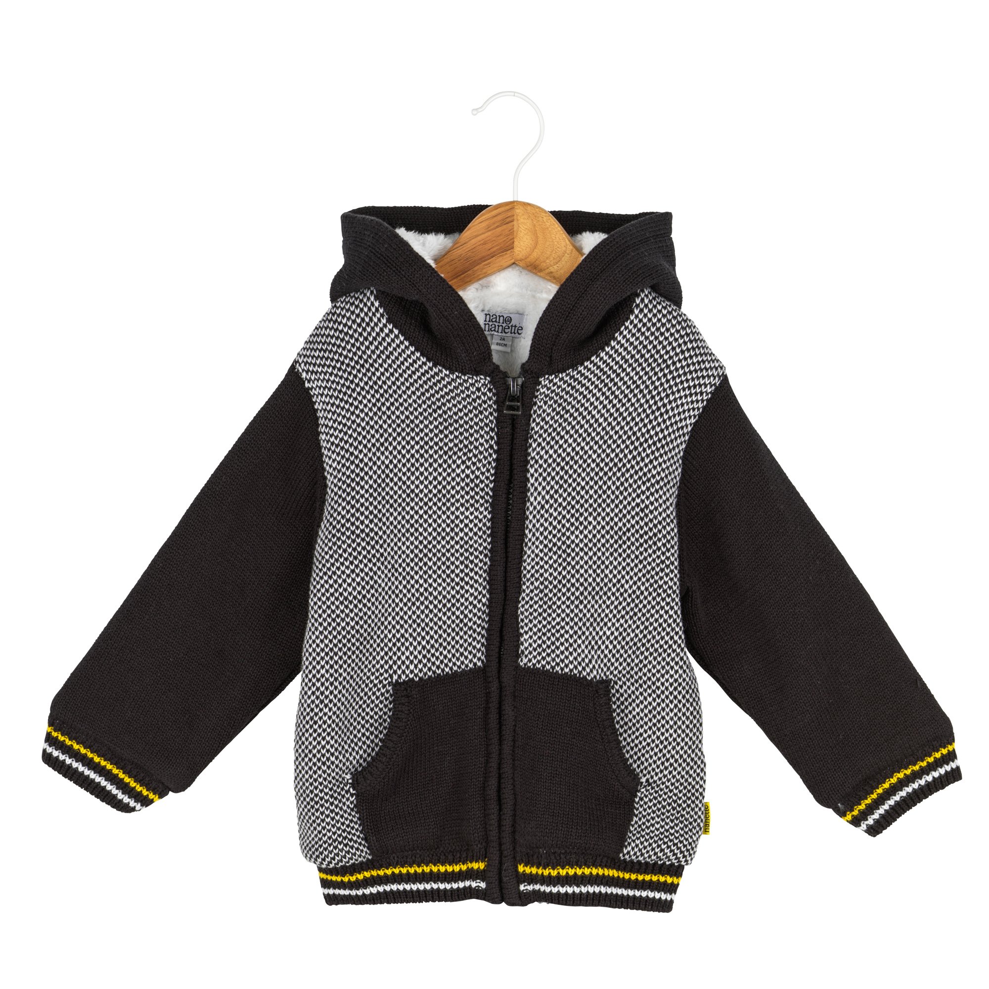 Nano et Nanette - Cardigan capuche Just Rock NOIR Nano et Nanette