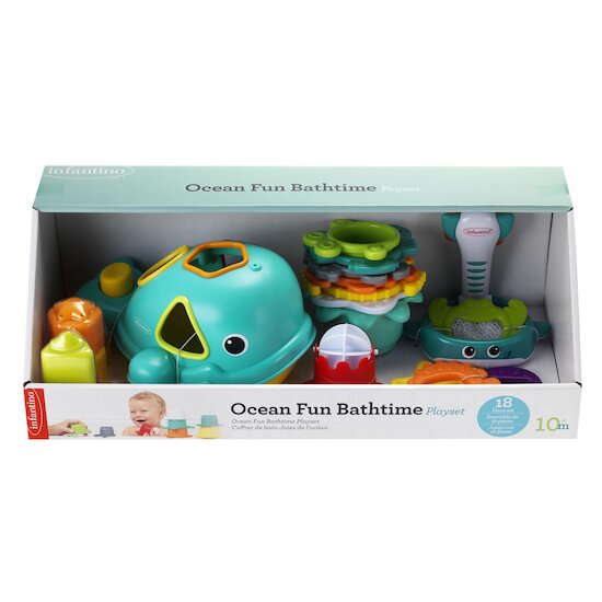 Infantino Coffret de bain 17 pièces Ocean Fun  