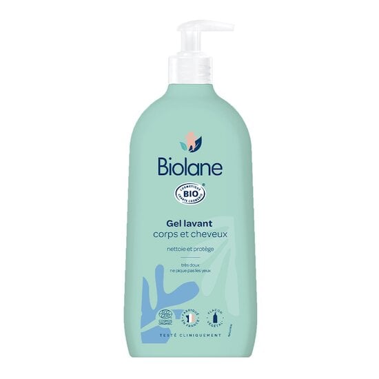 Biolane Gel lavant corps et cheveux Bio Vert 500 ml