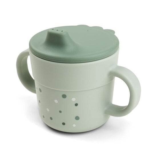 Done by Deer Tasse d'apprentissage happy dots Foodie Vert 215 ml