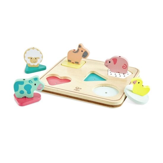 Hape Puzzle sonore animaux de la ferme Multicolore 