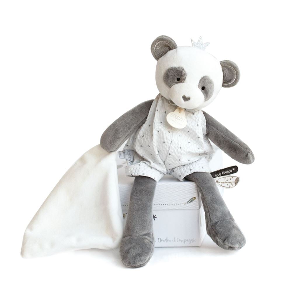 Doudou & Compagnie - Attrape-rêves Pantin Panda 26cm GRIS Doudou & Compagnie