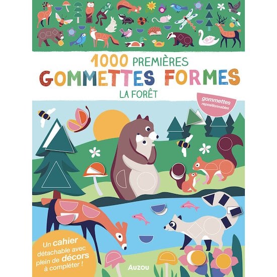 Auzou 1000 premières gommettes formes - La forêt  Multicolore 