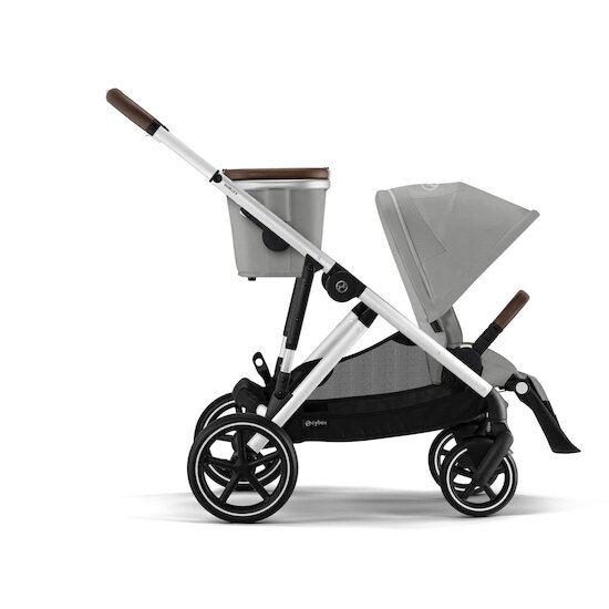 Cybex Poussette évolutive Gazelle S Châssis Silver et Siège Stone Grey 