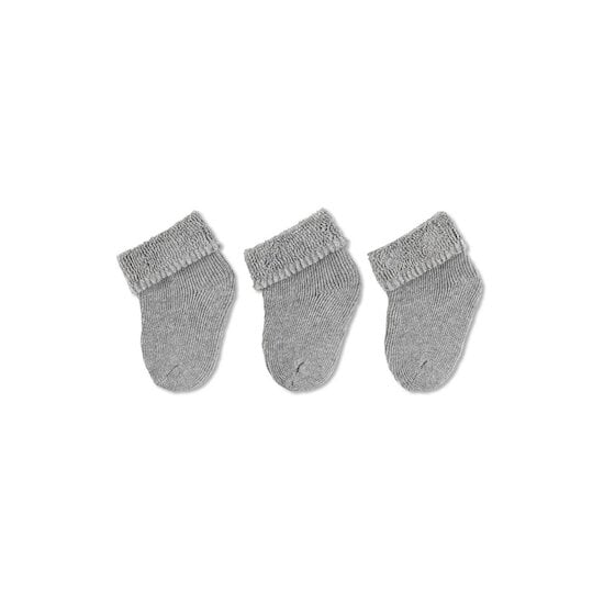 Sterntaler Chaussettes nouveau-né Pack 3 argent chiné 