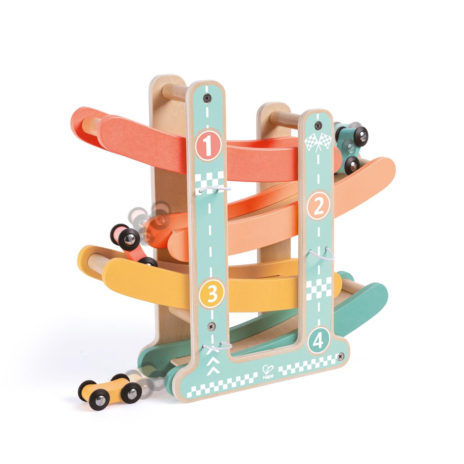 Hape - Jouet Piste de course et voitures MULTICOLORE Hape