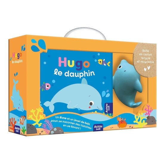 Auzou Livre Hugo le dauphin (valisette carton) Multicolore 