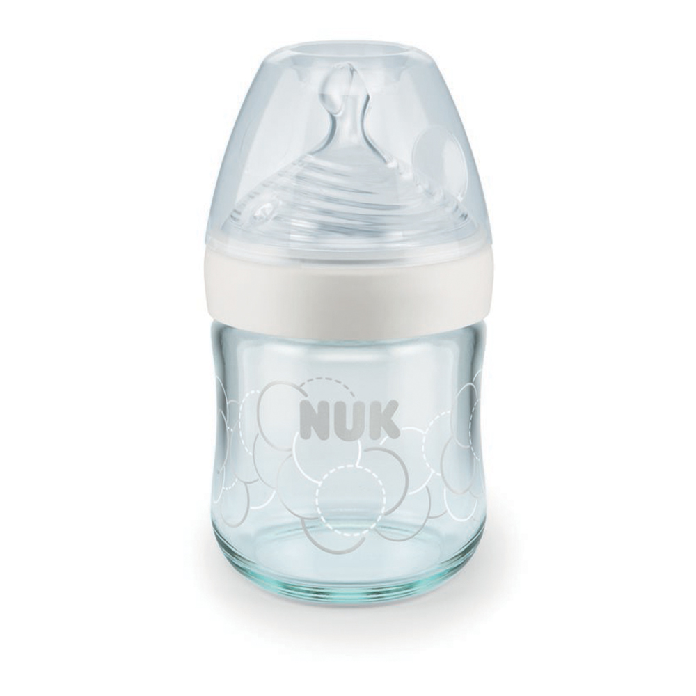 NUK Nature Sense Coffret de biberons en verre, 0-6 mois, 3