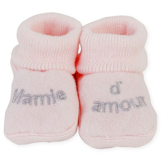 Chaussons Brodes Mamie D Amour Chaussons Bebe De Trois Kilos Sept