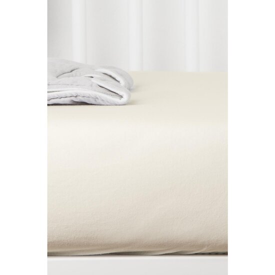 Kadolis Drap housse Coton Bio jersey pour lit Bébé Ecru 70x140 cm