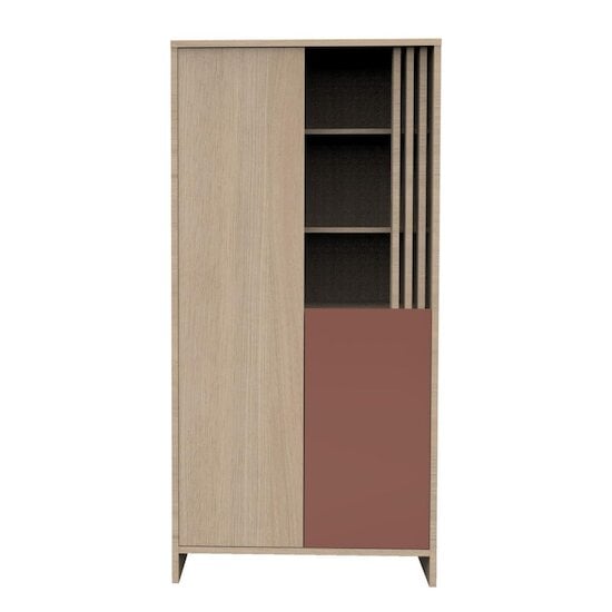 Sauthon Armoire 2 porte Tokyo Chêne Suave - Terracotta 