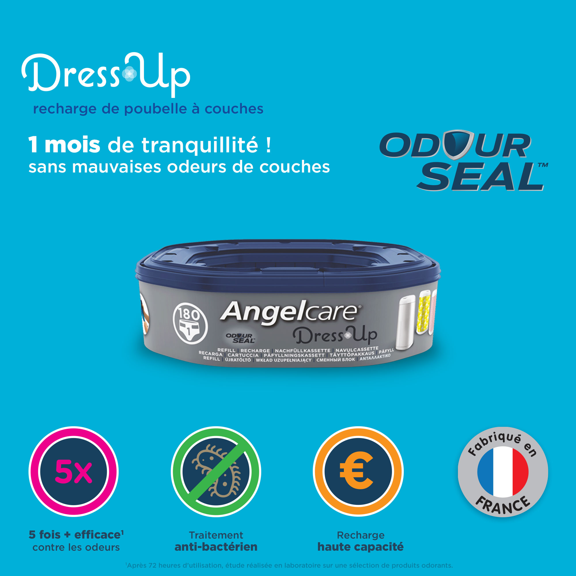 Angelcare® Dress-Up Kit de démarrage : poubelle à couches + 2