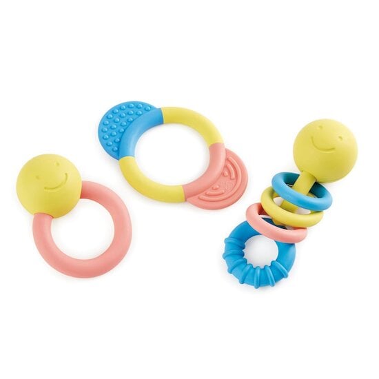 Hape Coffret d'anneaux et hochets de dentition en riz Multicolore 