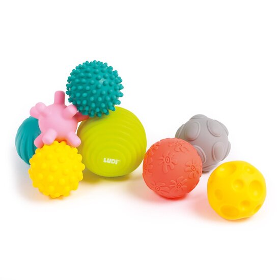 Ludi 8 balles d'éveil Multicolore 