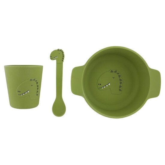 Trixie Set repas en silicone Mr. Dino 