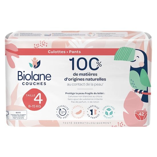 Biolane Couches culottes Multicolore Taille 4