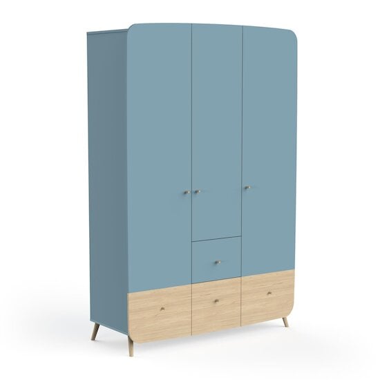 Demeyere Armoire Firmiana Bleu orage/bois naturel 