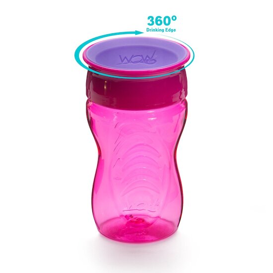 Wowcup Tasse 360 ° enfant Rose 296 ml