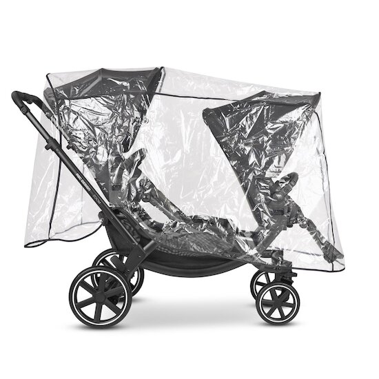 ABC Design Habillage pluie pour poussette double Zoom Clear 