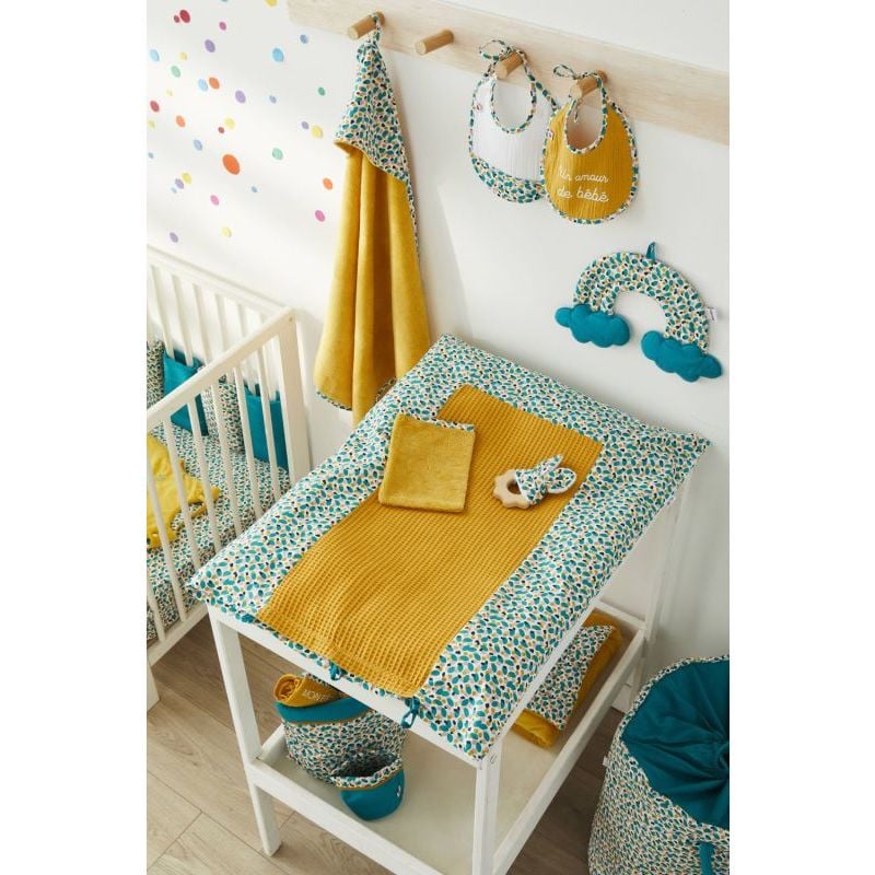 BB&Co - Couverture Luxe en minky Baby Pop ocre/ multicolore par BB&Co