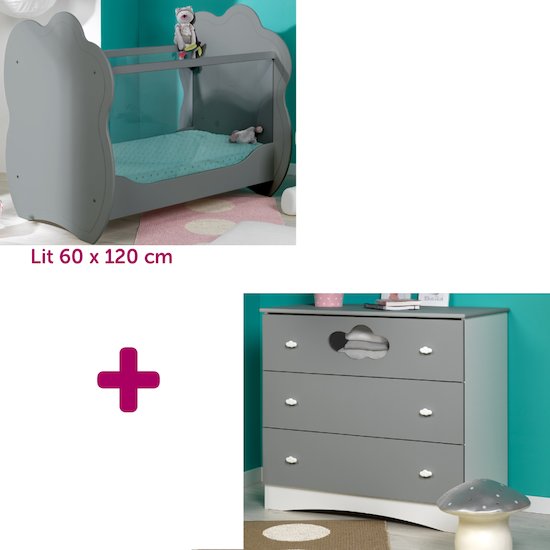 Lit 60x1 Cm Commode Bulle Chambre Bulle De Petite Histoire