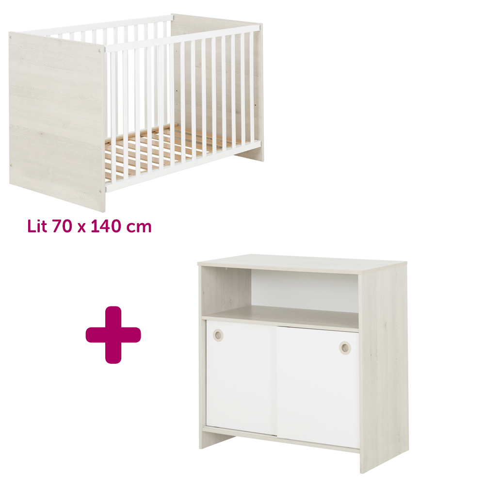 Lit 70x140 Commode Romeo Lit Commode De Bebe Lune