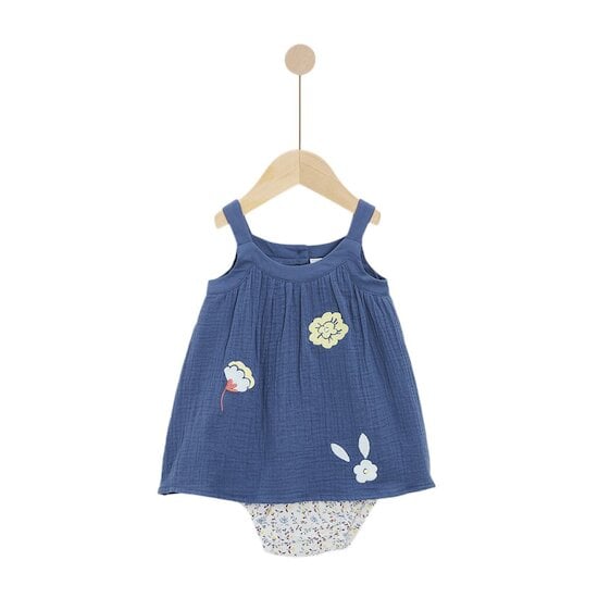 Marèse Robe + Bloomer Week end de printemps Bleu Garigue 3 mois