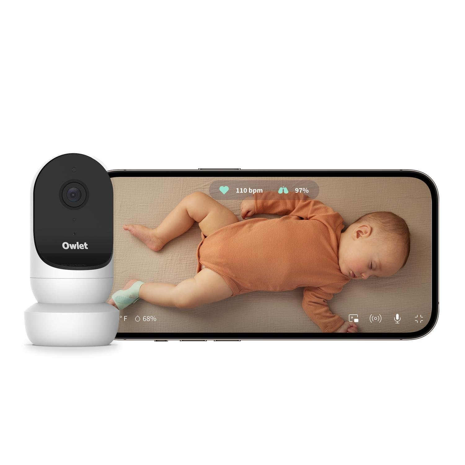 Owlet - Babyphone audio avec vidéo HD Cam 2 BLANC Owlet