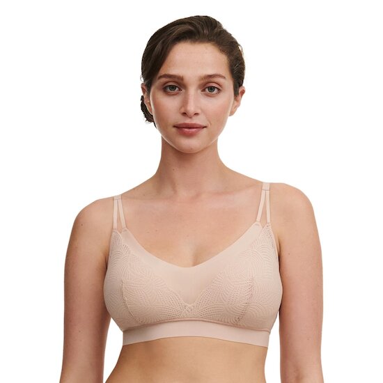 Chantelle Brassière Sans Armatures Pads amovibles Beige Doré M/L