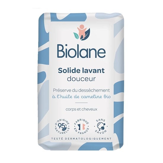 Biolane Solide lavant douceur Bleu et blanc 