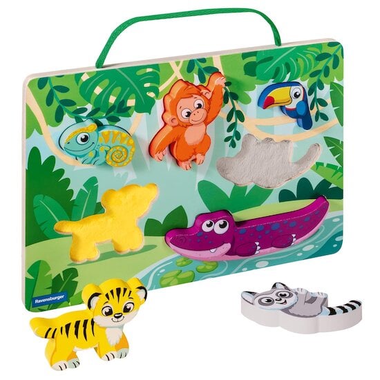 Play+ Puzzle sensoriel dans la jungle Multicolore 