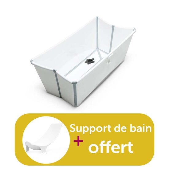 Stokke Baignoire Flexi Bath Blanc gris achetée = support de bain offert  