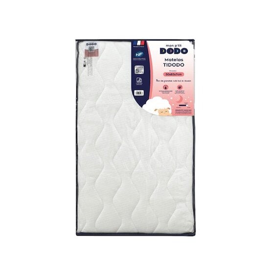 Mon P'tit Dodo Matelas pour berceau Blanc 50x83 cm