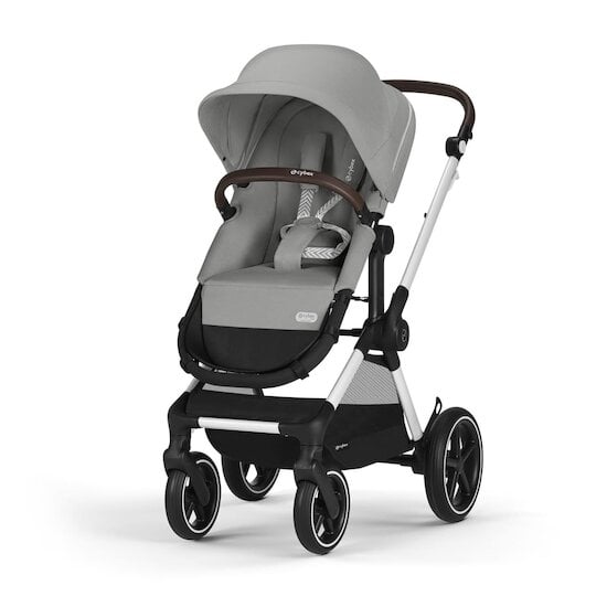 Cybex Poussette Convertible EOS LUX 2-en-1 Châssis Silver/Siège Stone Grey 