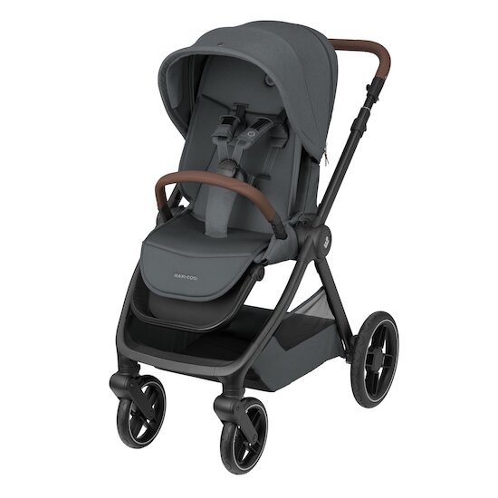 Maxi Cosi Poussette Oxford Twillic Graphite Dark Frame/Brown Leather 