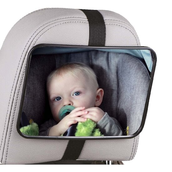 Miroir de voiture bébé - Miroir bébé avec éclairage LED - Easy View XXL