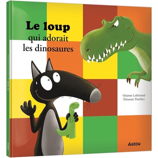 Auzou Livre Le loup qui adorait les dinosaures Multicolore 